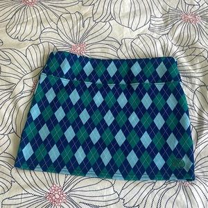 Green and blue plaid mini skirt from urban outfitters. Size small.